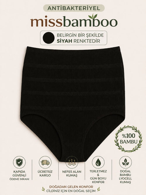 Yüksek Bel Antibakteriyel Bambu Külot